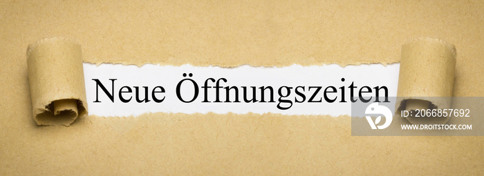 Neue Öffnungszeiten