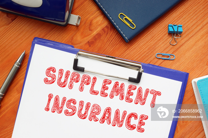 SUPPLEMENT INSURANCE sign on the page.