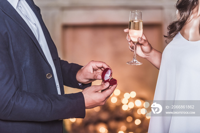 Couple celebrating New Year