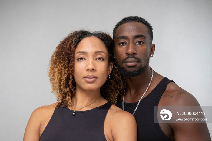 Portrait of couple looking at camera