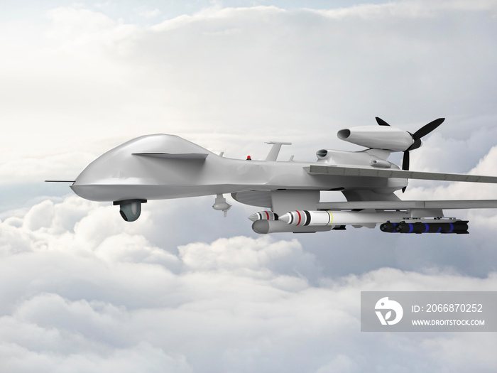 3d render airplane drone bomber war in ukraine, high-precision weapons