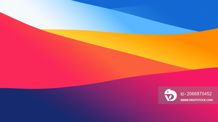 abstract wallpaper from wavy layers filled colourful gradient, 2D background