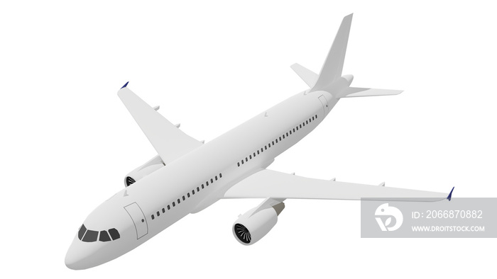 Airplane aircraft 3d white transport vehicle passenger illustration render