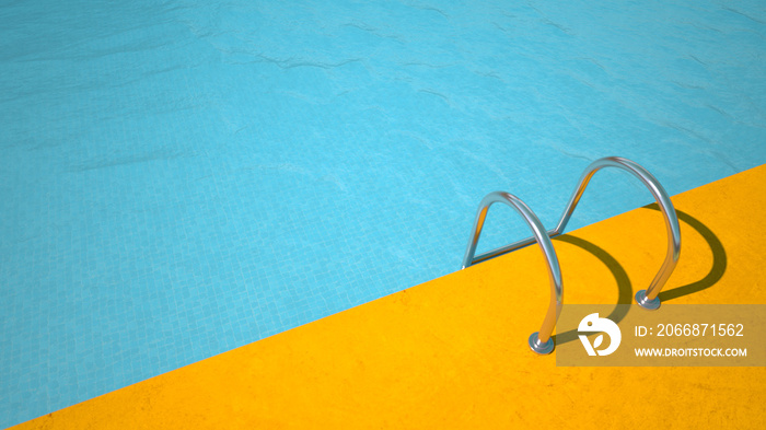 Pool in blue and yellow