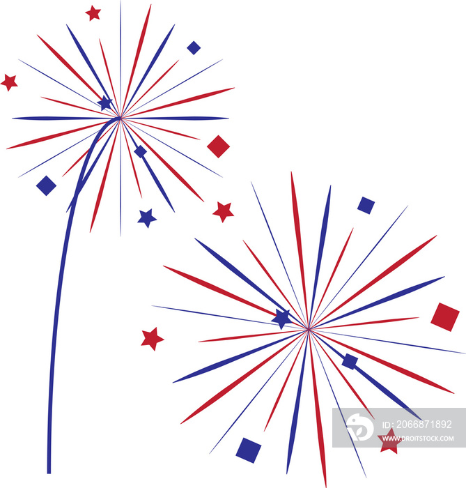 Happy independence day line icons United States of America, 4 th of July,