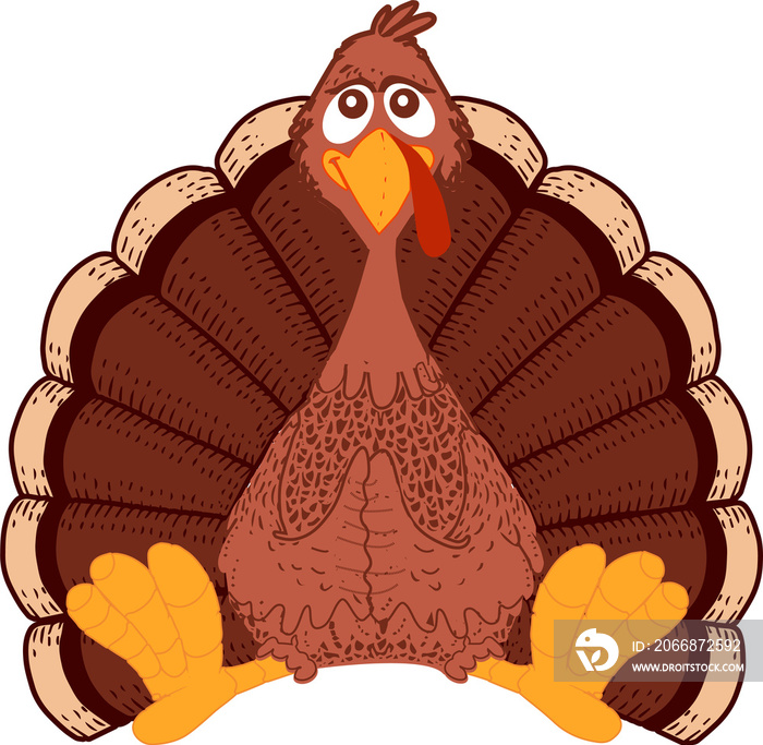 Cartoon holiday turkey,