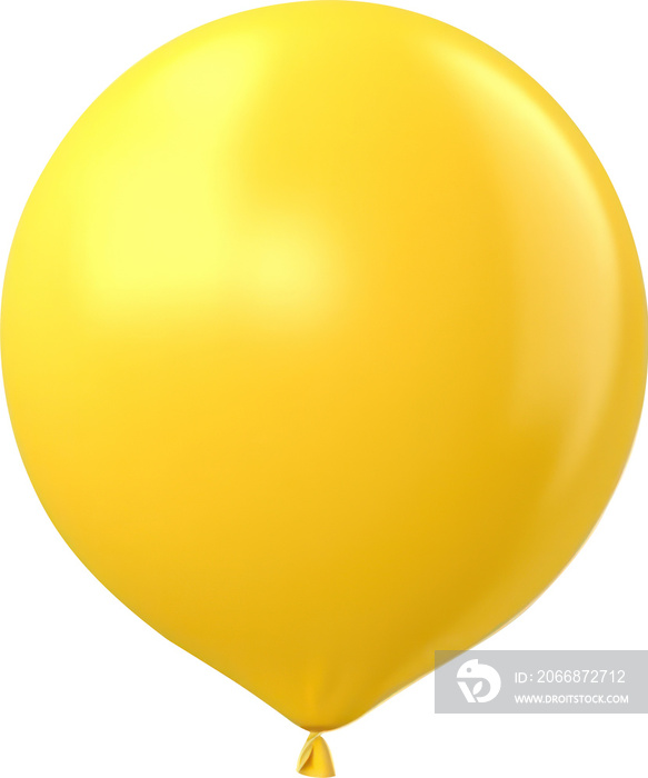 Yellow balloon isolated.