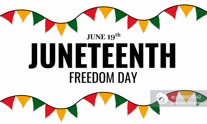 Juneteenth, African-American Independence Day, June 19. Freedom Day and Emancipation Day