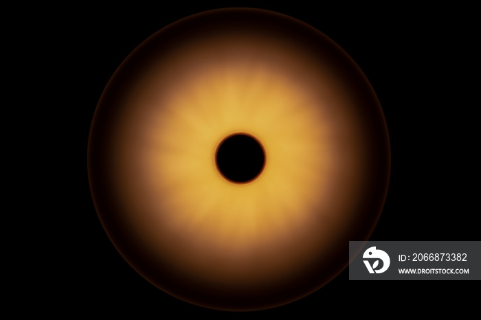 Simulated black hole in a lamp