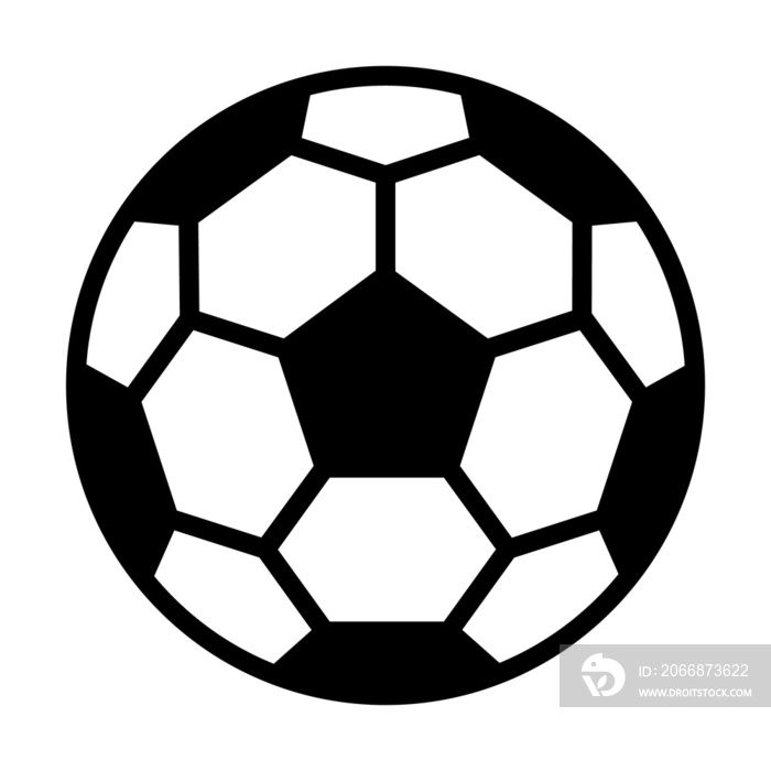 Soccer ball or football icon symbol sign with transparent background PNG