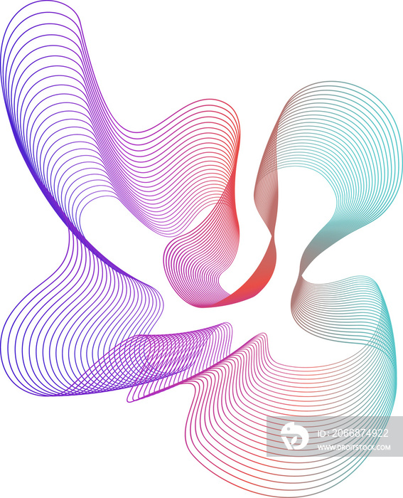 Abstract gradient wave line