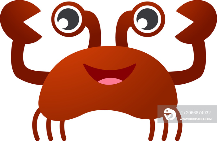 Crab cartoon character