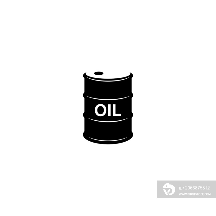 Oil drum container icon isolated on white background