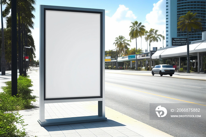 Professional 3d mock up blank billboard for advertising, promotion and marketing of products and events.