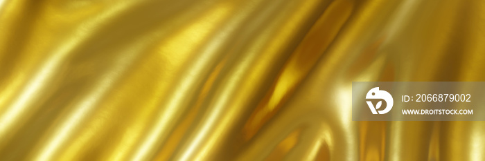 3D abstract gold background. Golden wave texture.