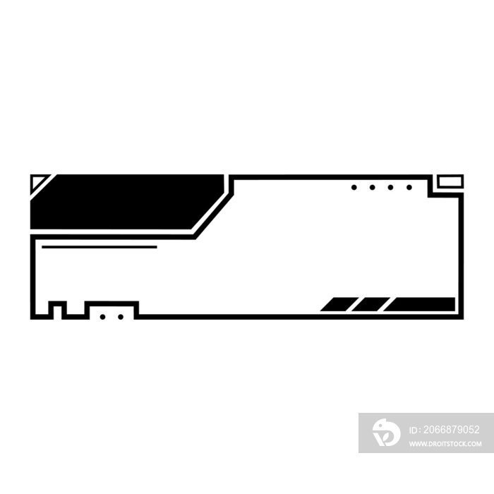 HUD futuristic display with detail for sci-fi monitor screen. illustration for modern background and High technology user interface.