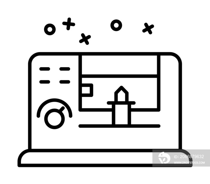 Milling machine icon. Element of manufacturing on white background