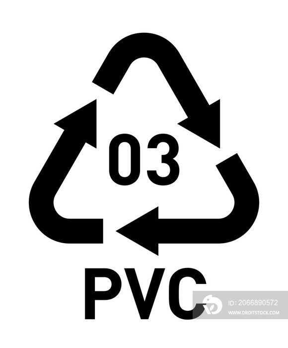 PVC resin code 03 symbol