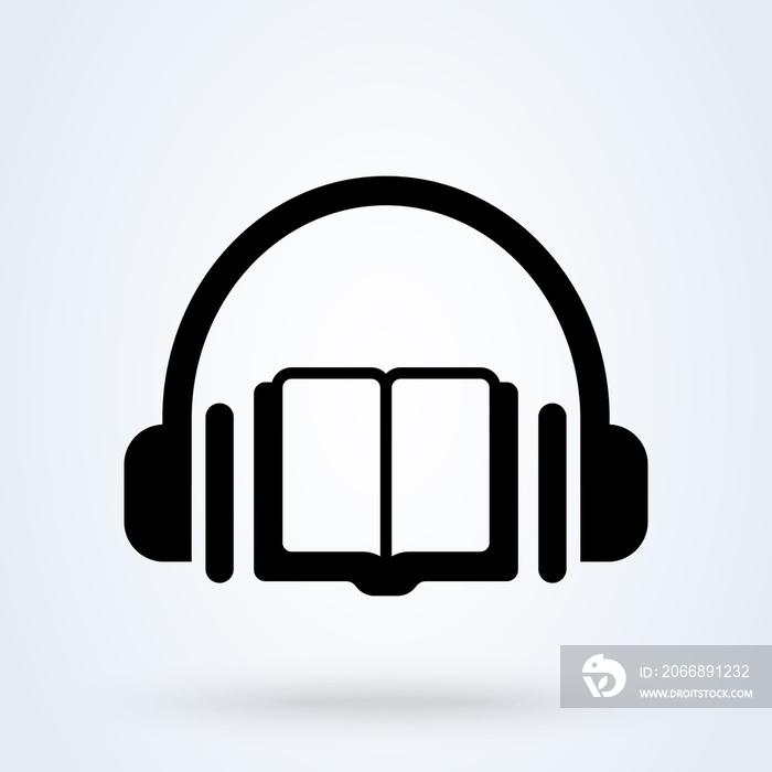 audio book icon modern design illustration