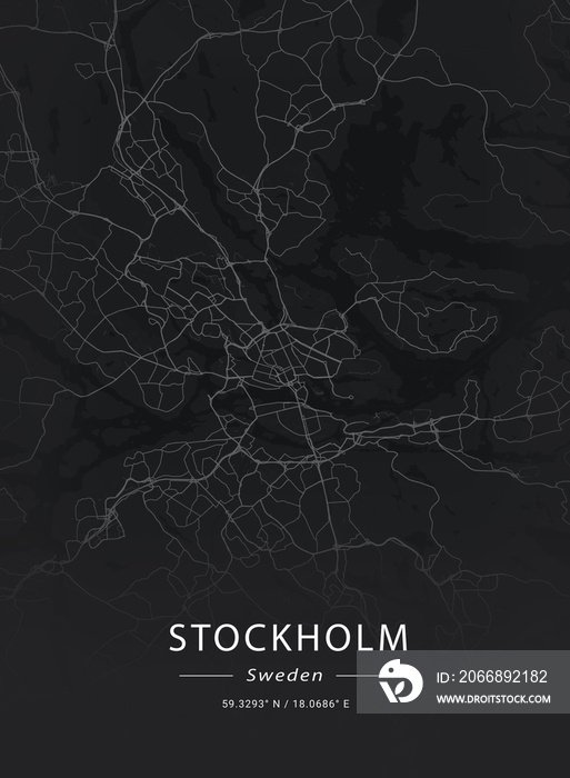 Map of Stockholm, Sweden