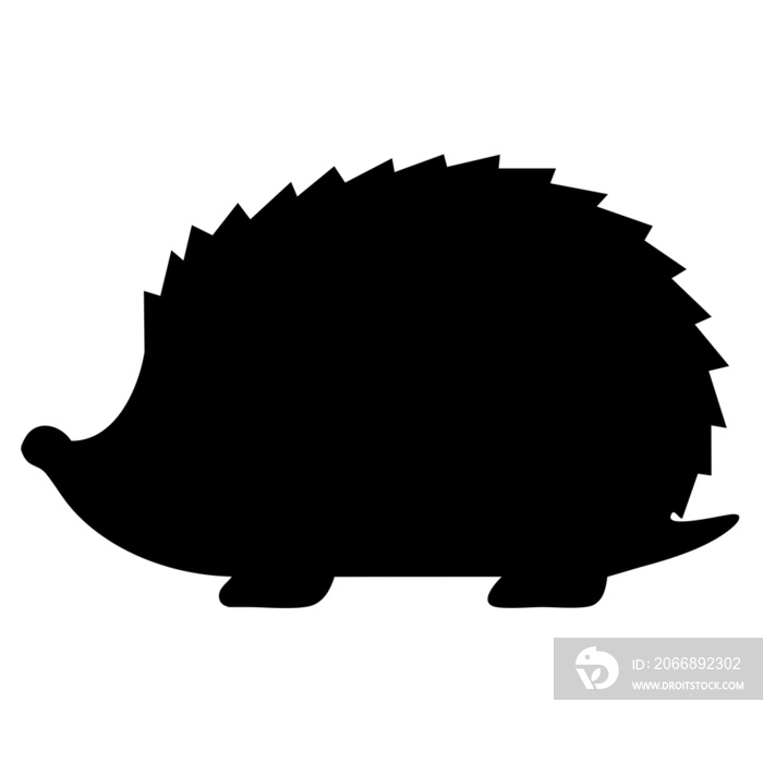 hedgehog outline isolated silhouette