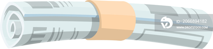 Newspaper in roll vector icon