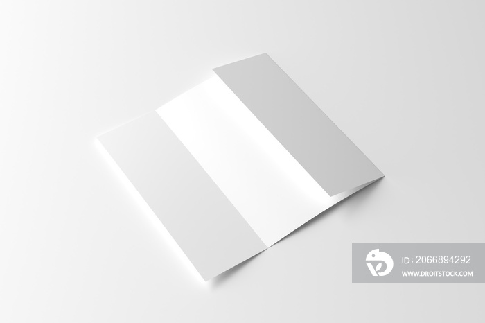 A4 A5 Gatefold Brochure White Blank Mockup