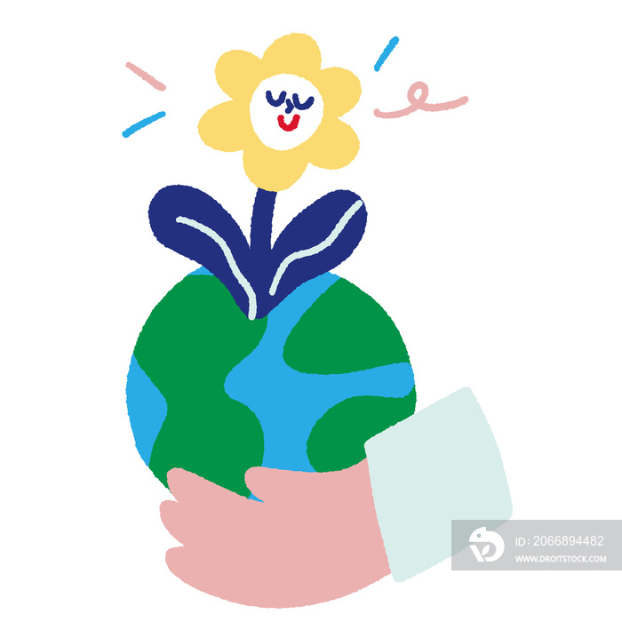 Environmental Earth Hour illustration