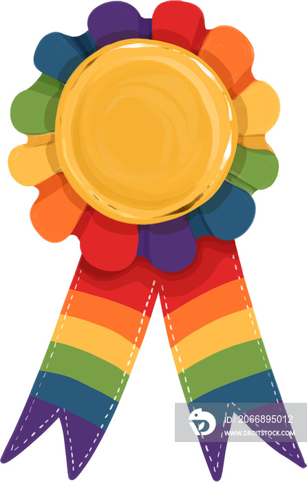 LGBTQIA+ pride rosette