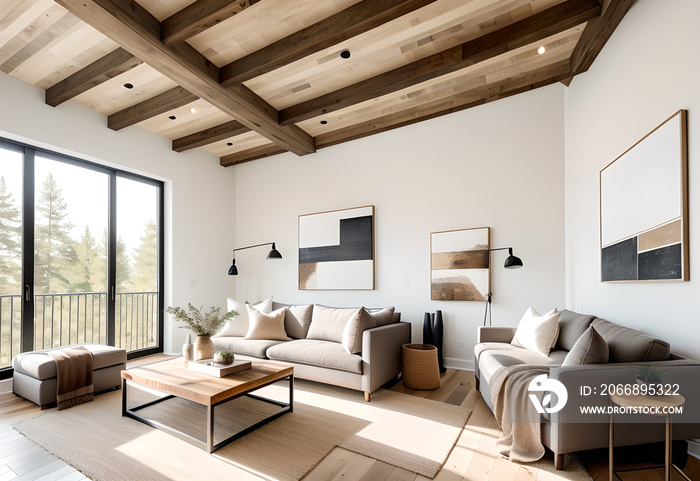 Photo of a cozy living room with natural lighting