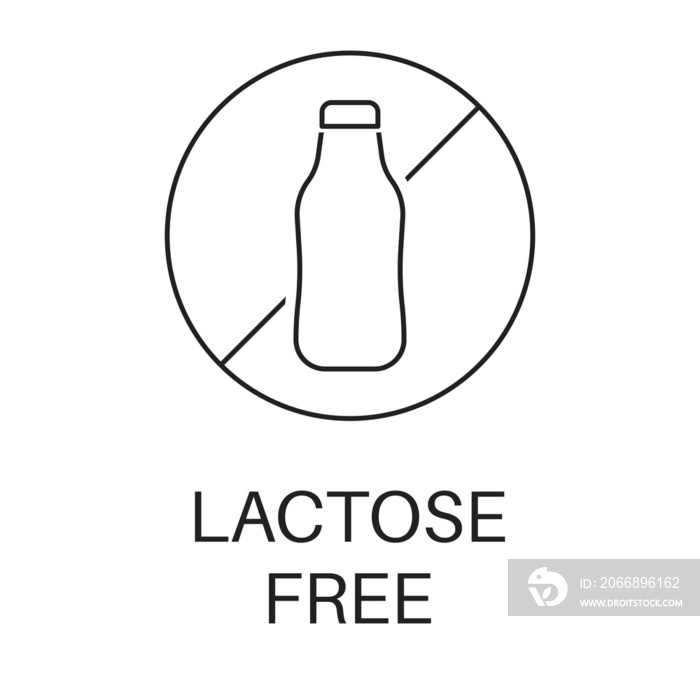 Lactose free linear icon