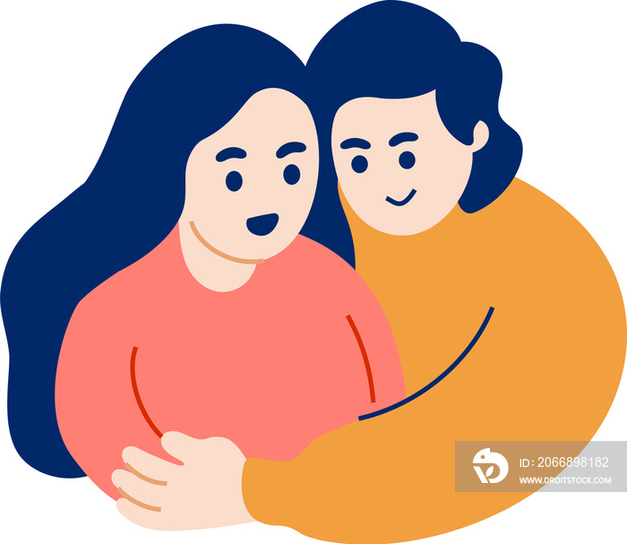 happy love couples and family. Diverse cute people cartoon in romantic relationships. lovers in Flat design illustration