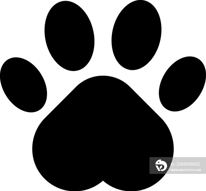 Dog footprint glyph icon