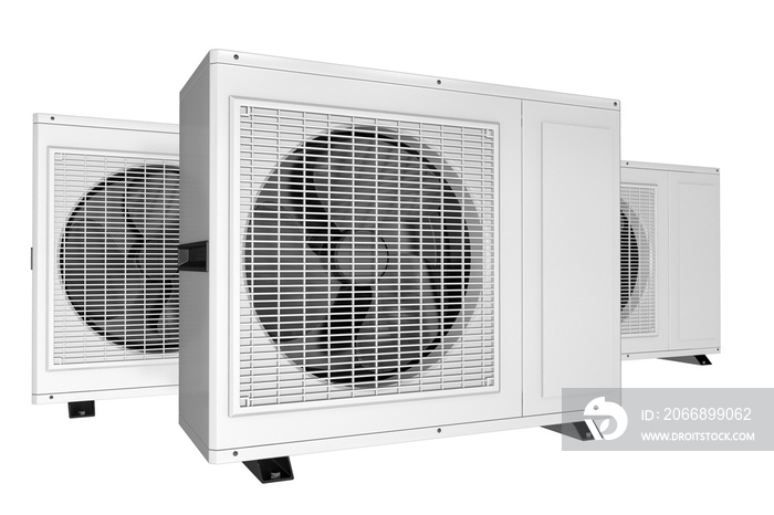 Large Commercial Heat Pumps 3D Illustration