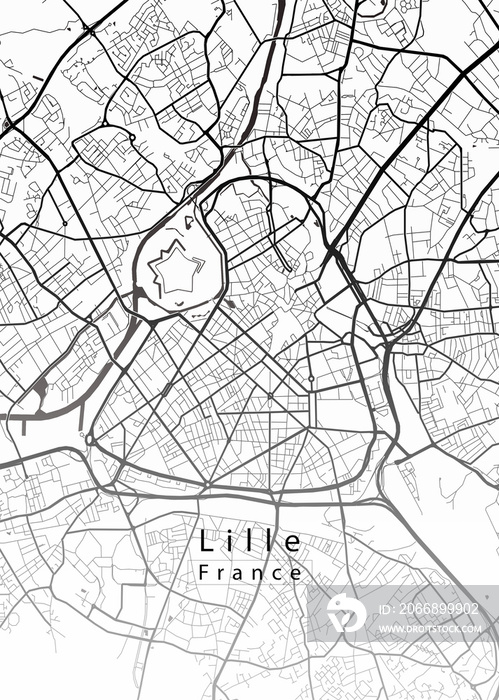 Lille France City Map