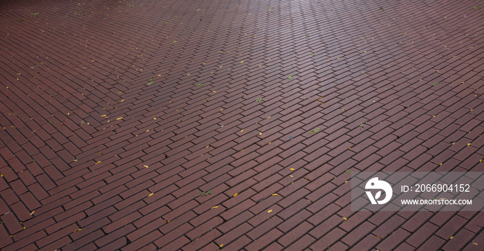 Concrete blocks, outdoor urban pedestrian cobblestone background texture.