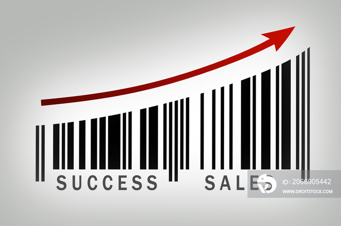 Success sales growing revenue with infographic