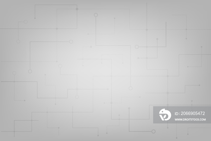 White grey bakground with line of board system network. Circuit data structure integrated for futuristic design. Vector of interface processor electric connection.