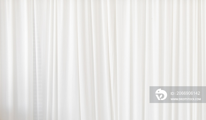 Soft white curtain surface with white grooves.