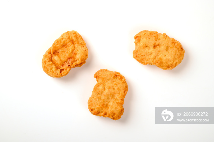 Chicken nuggets  isolated on white background