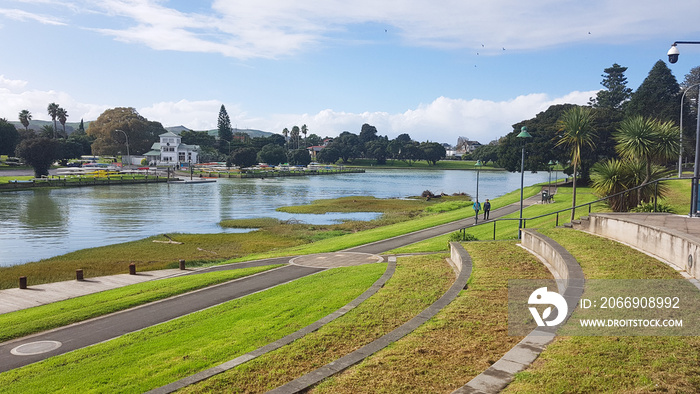 A waterfront promenade in Gisborne, New Zealand