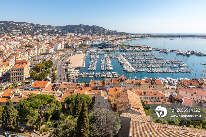 aerial view of Cannes France