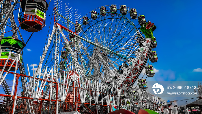 Fun Park crowd blur background