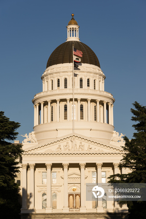 Downtown Sacramento California Capital Dome Building City Skyline