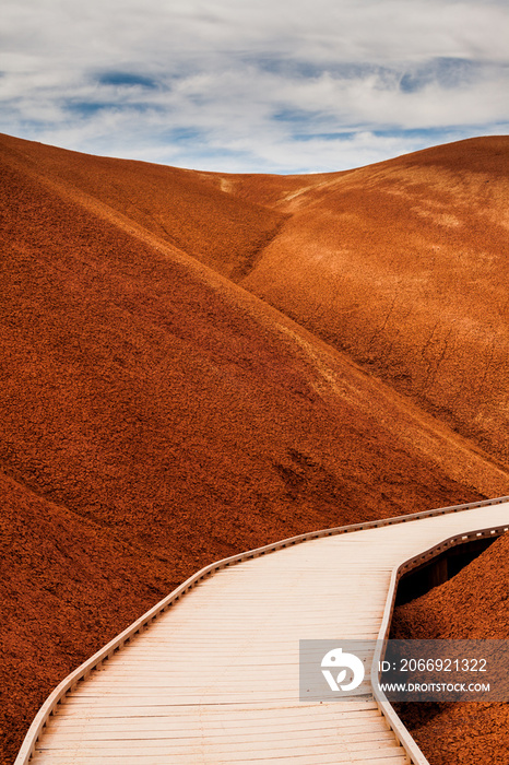 Walkway in the Painted Hills, part of the John Day Fossil Beds N