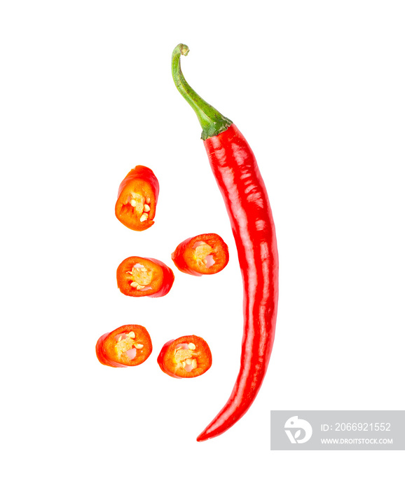 red chili pepper isolated on transparent png