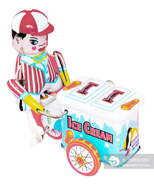 Retro ice cream cart toy transparent