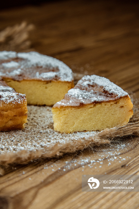 Migliaccio artisan cake typical of southern Italy