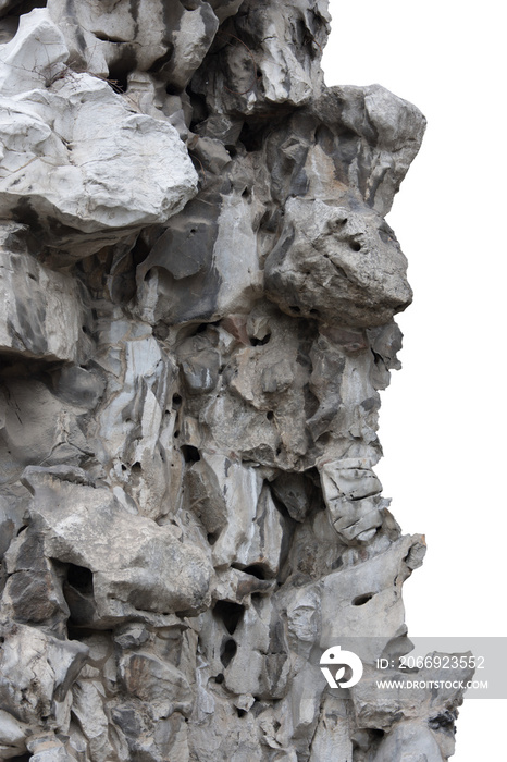 Isolated PNG cutout of a cliff on a transparent background, ideal for photobashing, matte-painting, concept art