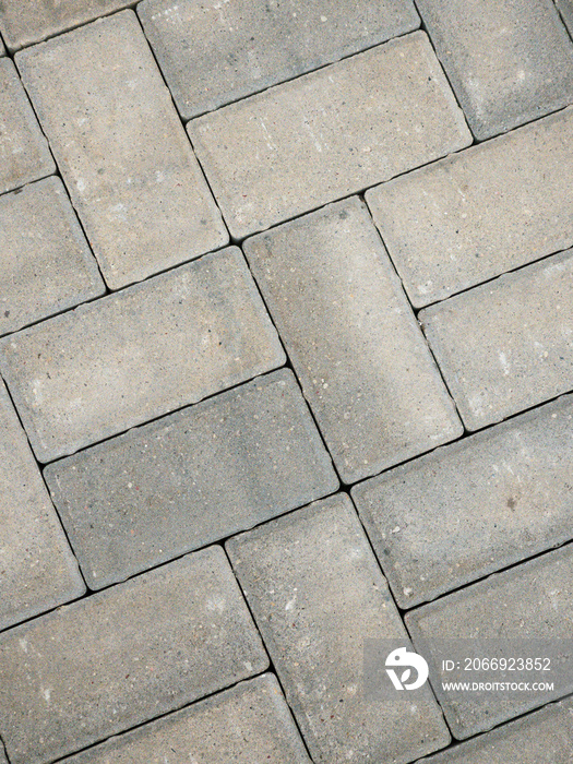 Urban pavers are arranged symmetrically.
